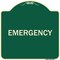Signmission Designer Series Sign-Emergency, Green & Tan Heavy-Gauge Aluminum Sign, 18" x 18", G-1818-24107 A-DES-G-1818-24107 - alternate 1